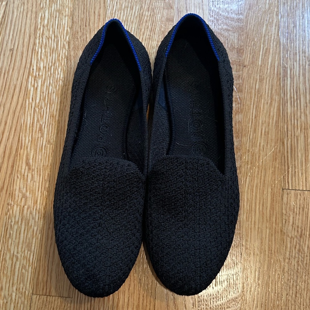 Black Rothy’s Loafers Size 8.5 GREAT condition
